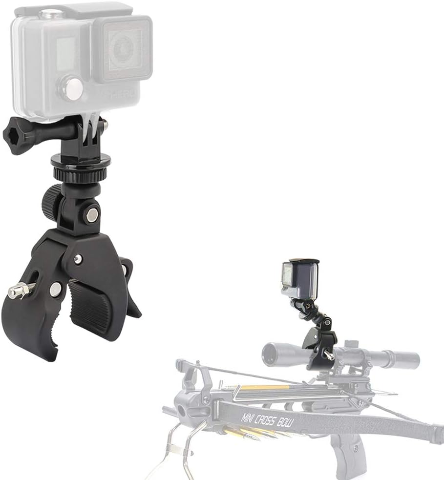 EXSHOW Easy Installation Adjustable Crossbow Gun Scope Clamp Mount for Gopro Hero Session Fixation