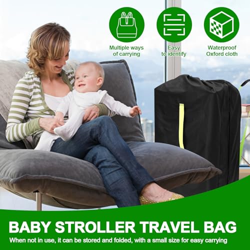 VAVPUP Transporttasche Kinderwagen Flugzeug,63x43x120cm,wasserdichte Kinderwagen Reisetasche aus Oxford Stoff mit Verstellbarem Schultergurt,Praktisches Reisezubehör für Doppelkinderwagen,AUT