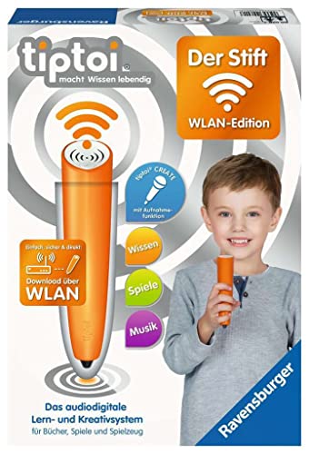 Ravensburger tiptoi 00036 Der Stift - WLAN Edition - Das audiodigitale Lern- und Kreativsystem für Kinder ab 3 Jahren. Audiodateien komfortabel über WLAN herunterladen