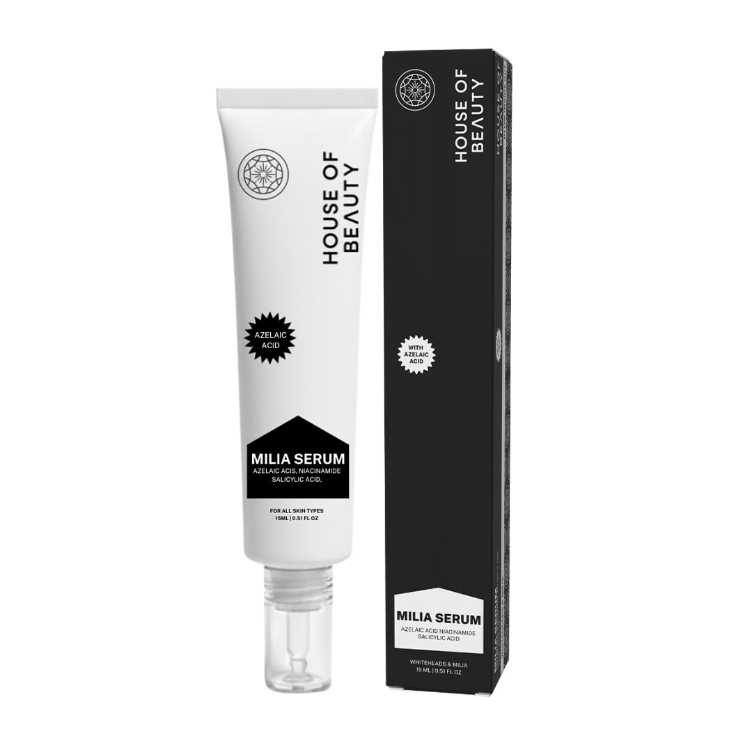 HOUSE OF BEAUTY Milia Serum with Azelaic Acid, Niacinamide, Salicylic Acid for Whiteheads, Bumps and Milia, Face, Healthy Skin (15ml, Pack of 1)