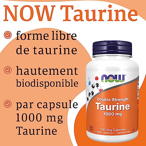 Now Foods, Taurine, Amidon Double, 1.000 mg, 100 Capsules végétaliennes, Testé en Laboratoire, Acide Aminé, Sans Gluten, Sans Soja, Végétarien – Image 6
