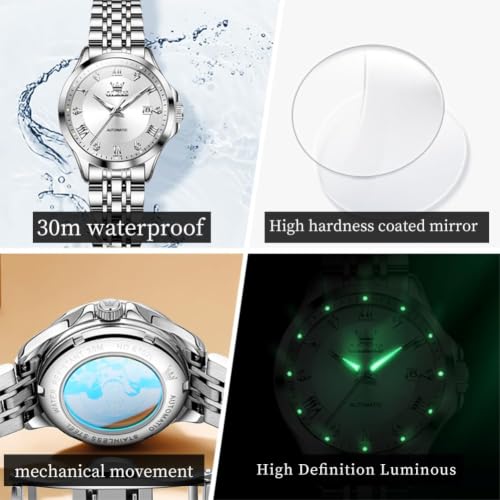 Image of OLEVS Automatic Watches for Women Self Winding Luxury Diamond Ladies Watch