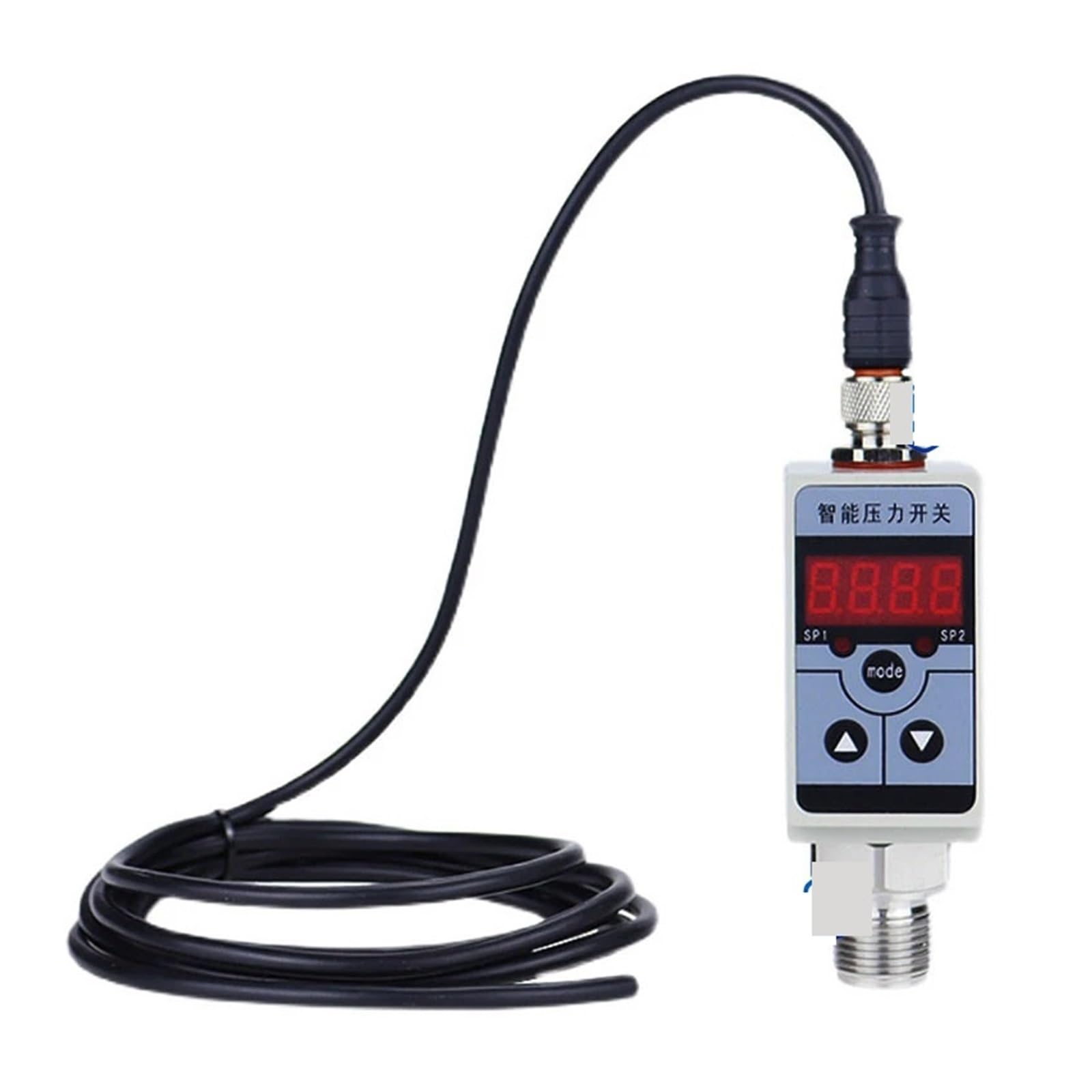 Interruptor de presión Digital electrónico intelinte NPN PNP 1 a 600 Bar, controlador interruptor neumático hidráulico 4-20mA,Alta precisión(0-200 bar,G1-2,2 NPN with 4 20mA)