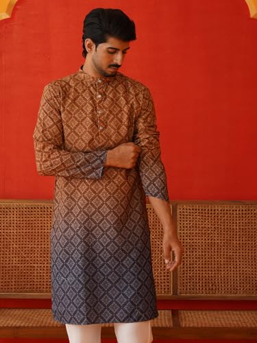 Image of Jompers Men's Ombre Pure Cotton Straight Kurta