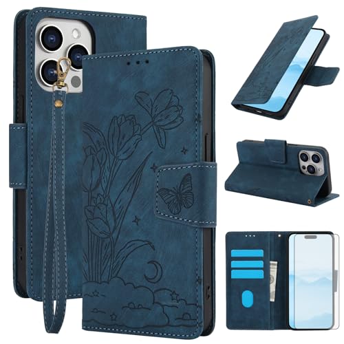 Étui IP 16 Pro Max Asuwish SY002QB Coque de Protection Bleue pour Smartphone