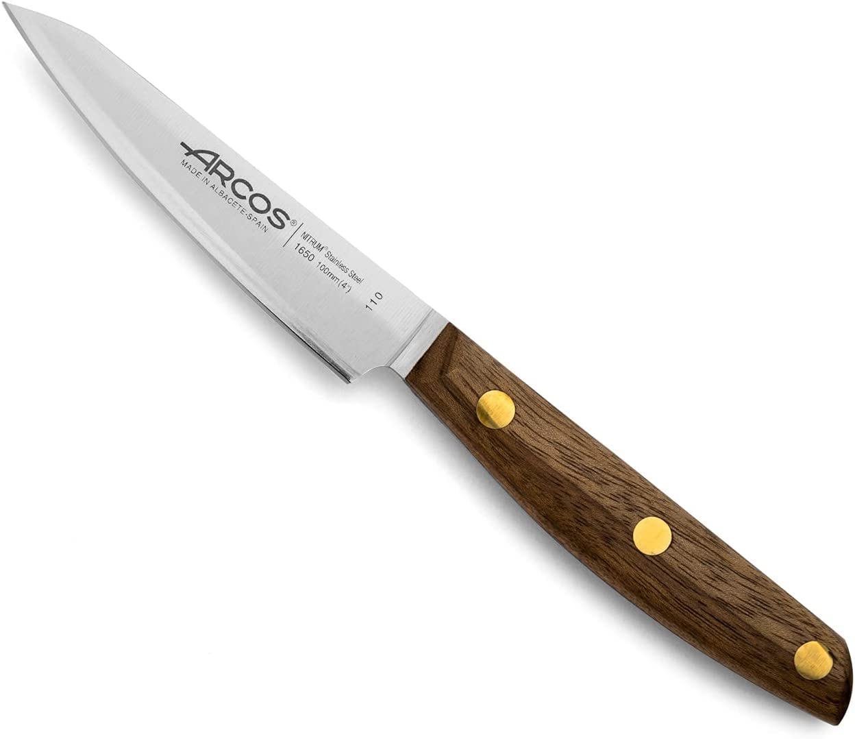 Arcos Series Duo - Coltello da Taglio Coltello da prosciutto - Lama in Acciaio Inossidabile Nitrum 240 mm - Manico in Polipropilene Rivestito in elastomero Colore Nero e Rosso