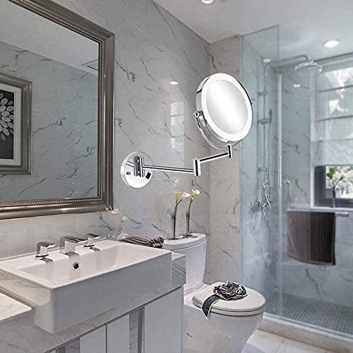 Miroir de beauté rétractable mural avec finition premium style hôtel - 6