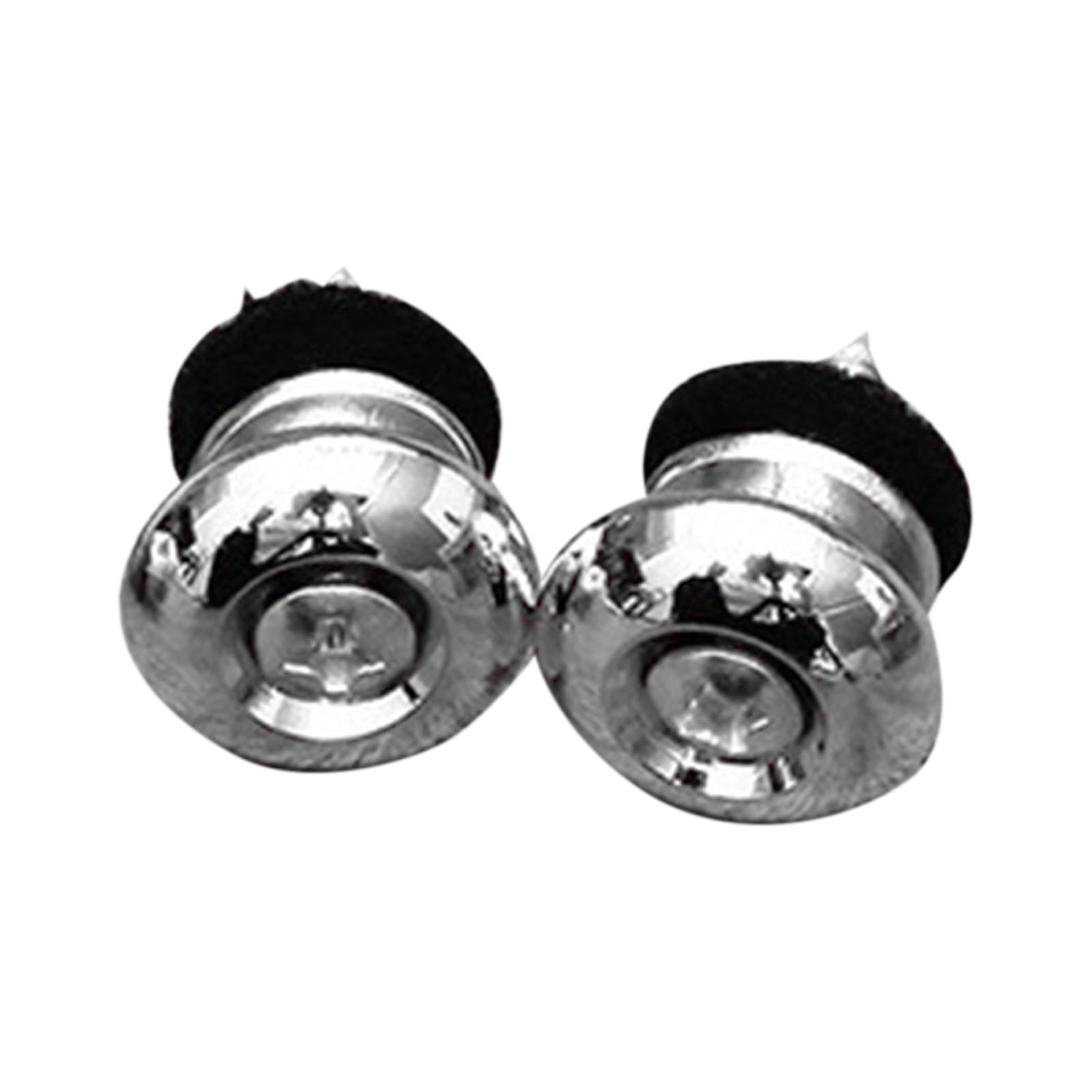 2Pcs Metal Guitar Strap Locks Guitar Strap Buttons Guitar Strap Buttons End Pins With Mounting Screws And Felts Cushions