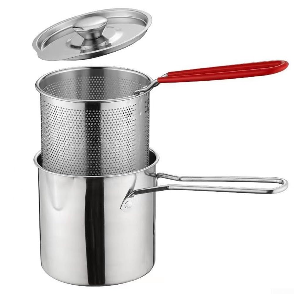 Friteuse en acier inoxydable de qualité supérieure ReachMall avec panier