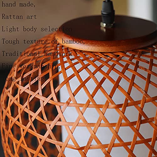 Plafonniers suspendus design bambou lustre E26 restaurant