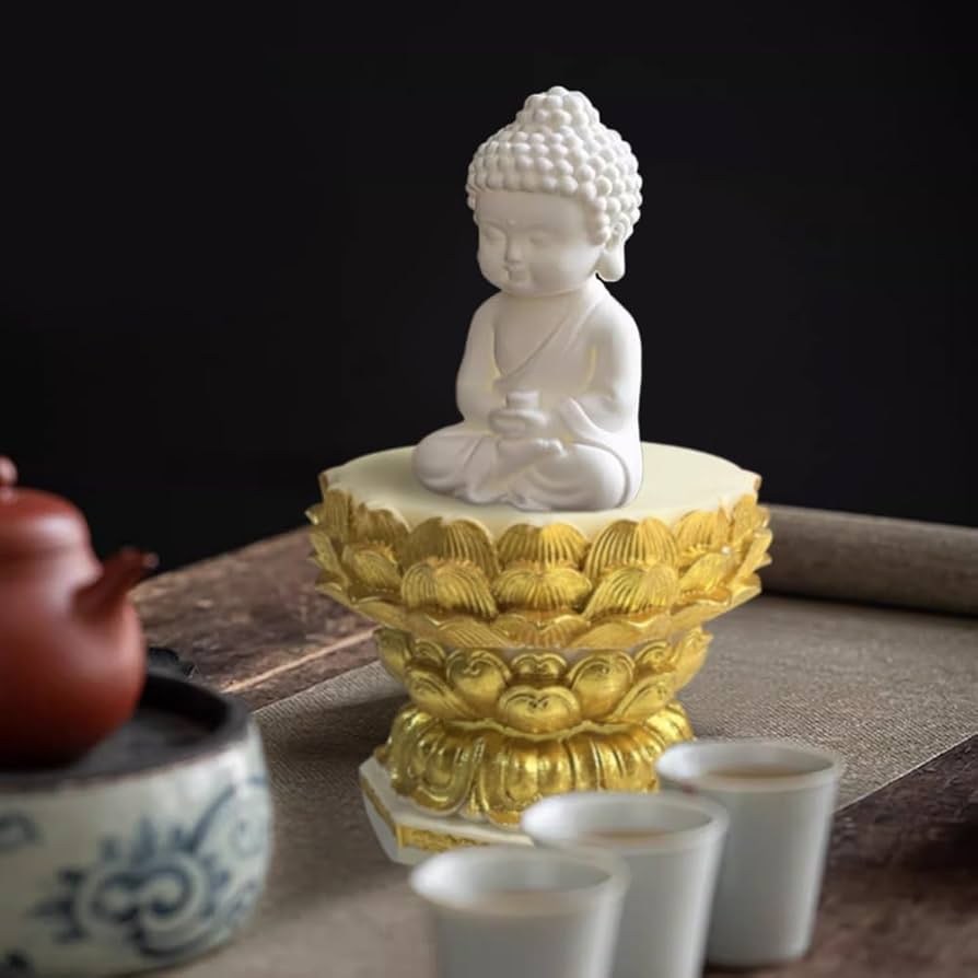 Amazon｜YUYAKESHI 仏像用 丸型 蓮華型 ココヤシの果実 台 供物 台座