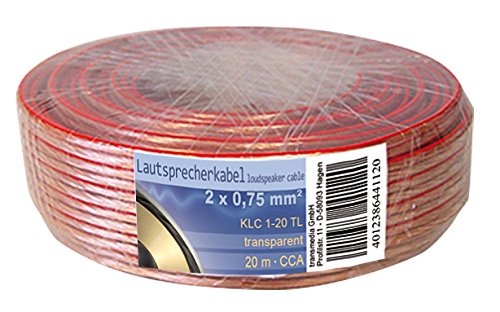 Transmedia klc1  20tl Cable para Altavoces, 2 x 0,75 mm², CCA, Interior Escalera