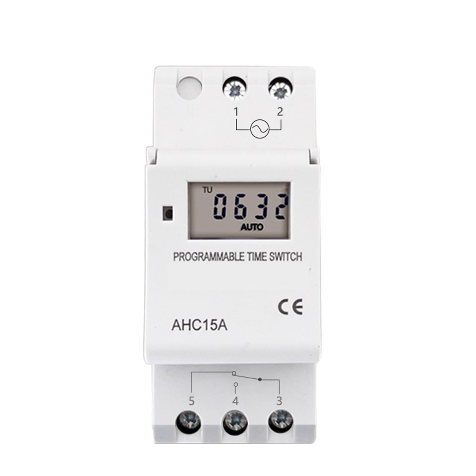 Relais de temps numérique programmable THC15A 12V interrupteur horaire rail Din