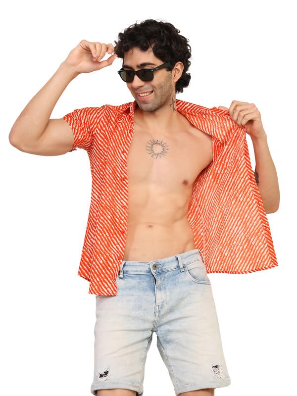 Image of KE KANHA EXPORTS Shirt for Men /Cotton Shirts for Men /Stylish Mens Casual Shirt /Men's Slim Fit Shirt & Regular Fit Shirt for All Occasions Western Beach Summer Shirt Style