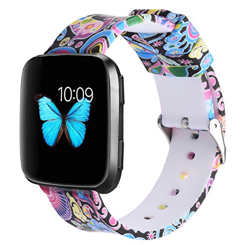 MLQSS Compatible with Versa Bands,Soft Silicone Sport Replacement Accessories Bracelet Wrist Strap Band Compatible with 2019 New Versa Smart Fitness Watch Women Men