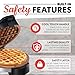 Gourmia Belgian Waffle Maker – Compact Design with Upright Storage, Adjustable Browning, and Easy-Clean Nonstick Ceramic Plates, Stainless Steel