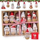 Hretvoi GNOME Decoration Noel Sapin, 12 Pièces Mini Lutin de Noel Deco Originales, Petit ...