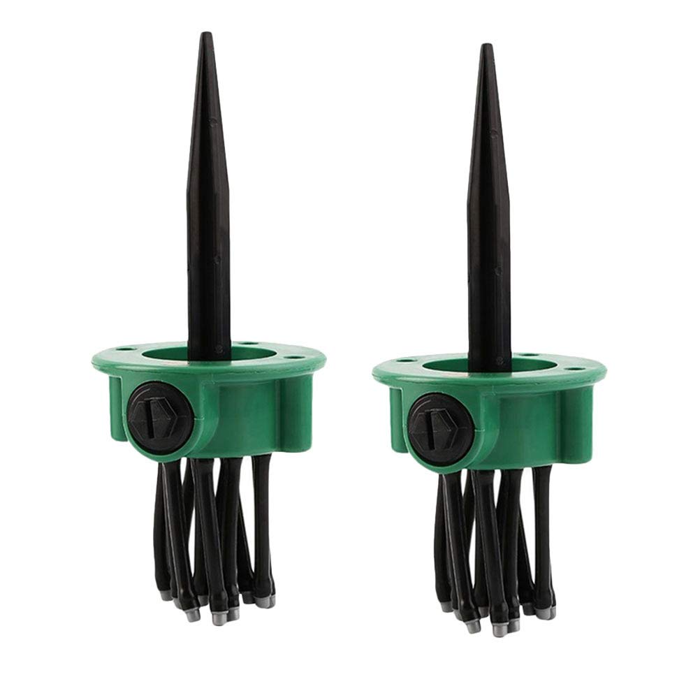 HANABASS 2sets Irrigatore da Giardino in Gradi Irrigatore Automatico Ugelli in Angolo Facile da Usare Connessione Tubo Flessibile