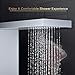ROVOGO 304 Stainless Steel Shower Panel Tower, Rainfall Shower + Body Jets + Handheld Shower + Temperature Display, Wall Mount Shower Column, Brushed