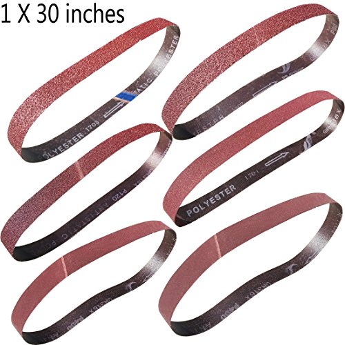 M-jump 24 PCS 1 inch x 30 inch Aluminum Oxide Sanding Belt