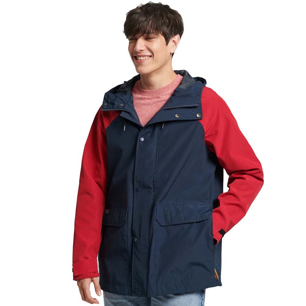 Superdry Men's Blue Coat Vintage Yatching Jacket Nordic Chrome Navy Xl Man,