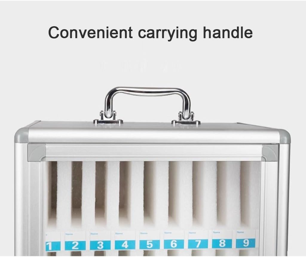 48-Slot Lockable Cell Phone Locker Box - Multi-Compartment Mobile Phone Safe for Students & Employees - Secure Storage Solution for Schools & Offices