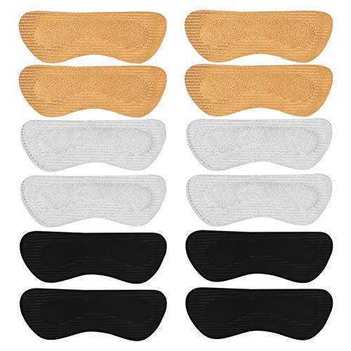 Soumit Cuscino del Tallone Pad (6 paia), Tacchi Solette Adesive per Protezioni del Tallone e Allineamento del Piede, Imbottiture per Calzature per Ridurre Il Dolore e Cura Piede