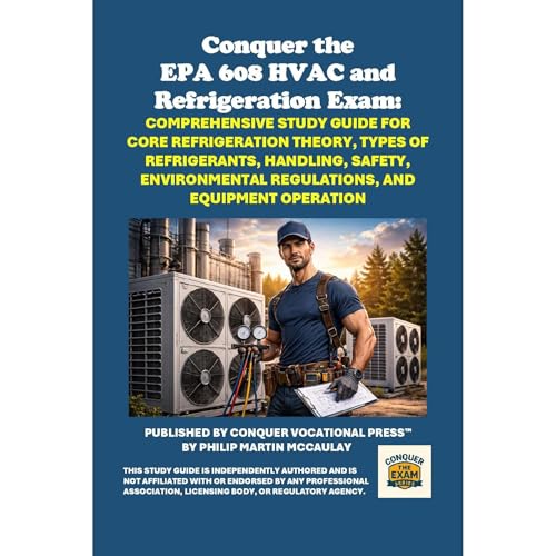 Conquer the EPA 608 HVAC and Refrigeration Exam: Comprehensive Study Guide for Core Refrigeration Theory, Types of Refrigeran