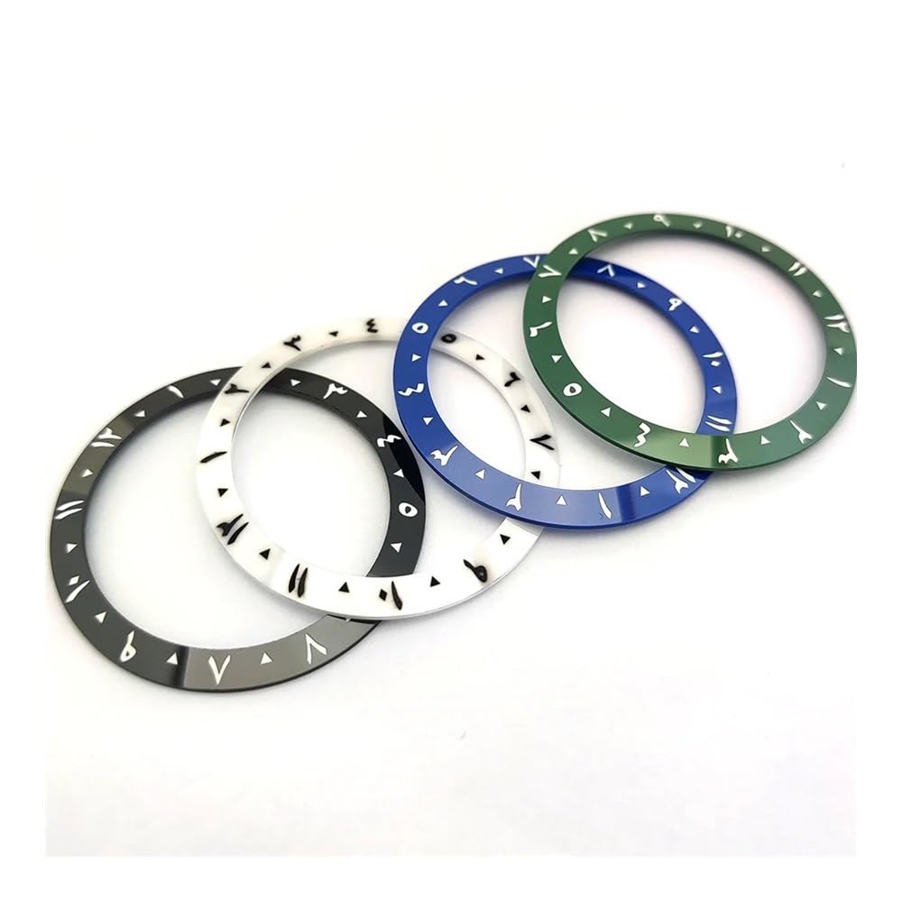 1 pezzo di lunetta dell'orologioLunetta arabaAnello dell'orologioParti da uomo in ceramica da 38 mmAccessori di ricambio