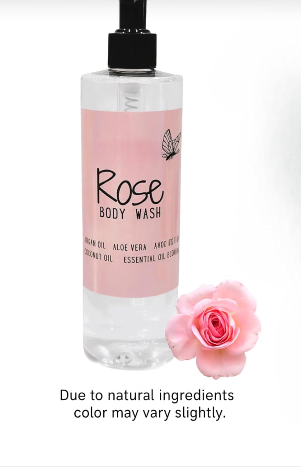 ROSE Natural Body Wash for Women Sulfate Free, Dye Free, with Naturally Derived Ingredients, Hydrating, Gentle Cleaning for Dry and Sensitive Skin 16oz - Image 4