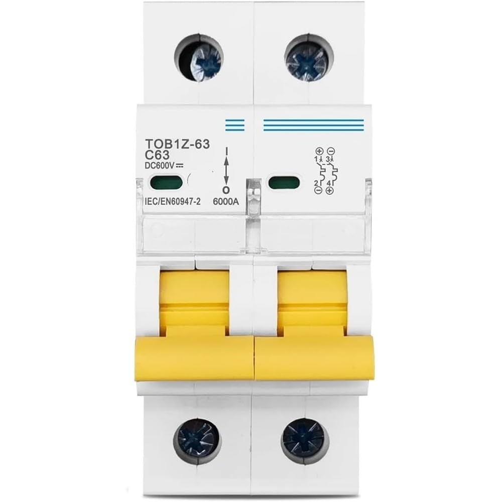 2P 600V Disyuntor Curva Unipolar Fusible De Corriente Directa 1 Uds(2P 32A)