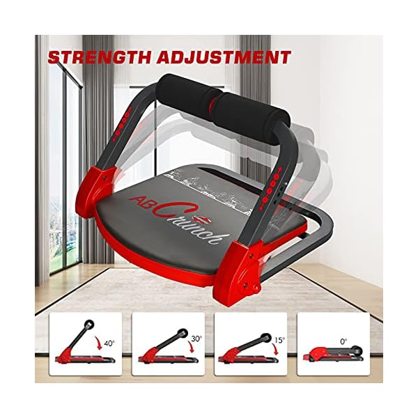 VIGGIO Ab Machine with Resistance Bands,All-in-One Ab Workout Equipment with Rebound Assist 3 Intensities,Core Strength Trainer Whole Body Exercise Fitness Equipment for Home Gym Workouts