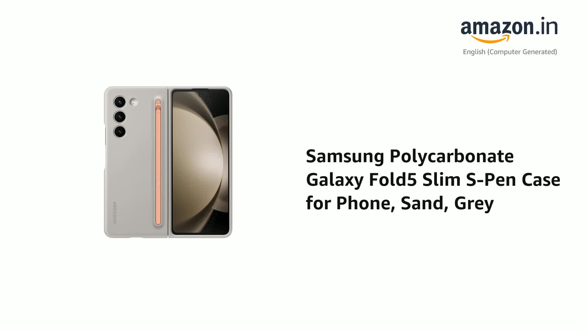 Samsung Galaxy Fold5 Slim S-Pen Case, Sand : Amazon.in: Electronics