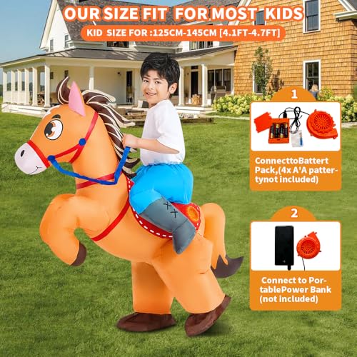 Disfraz Inflable de Caballo para Niños miniatura 2
