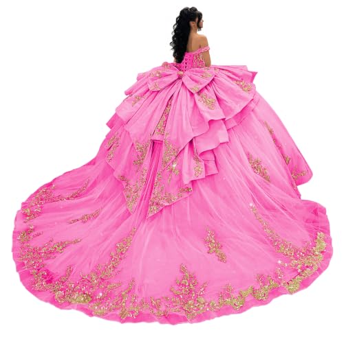 Ftupza Plus Size Sweet 16 Dresses Off Shoulder Quinceanera Dress 26