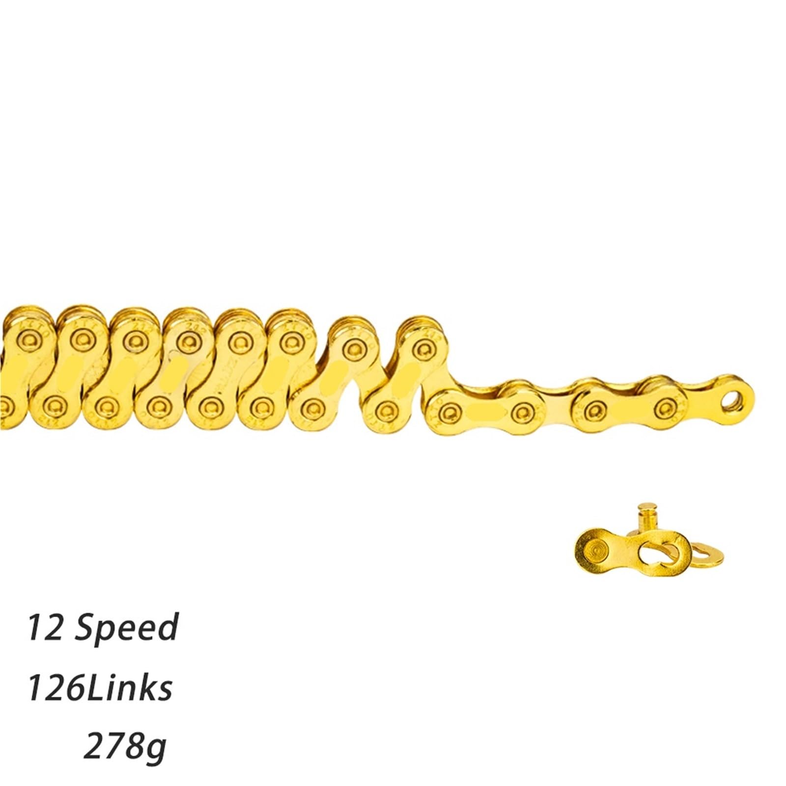Generico Catena for Bicicletta Dorata 6 7 8 9 10 11 12 velocità Universale for MTB E Bici da Strada con Connettore Rapido A Maglia Mancante