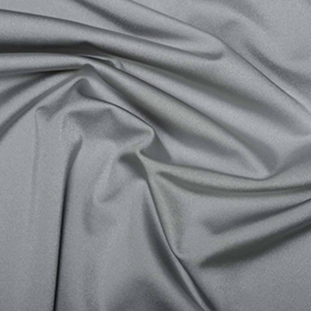 Oh Sew Crafty Limited Silver Plain All Way Stretch Lycra Fabric Nylon Spandex Dress Dance Wear 150Cm Wide (Per Metre) (Silver)