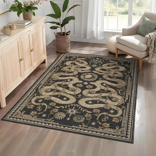Tapete decorativo lavable 5x7 para sala y dormitorio miniatura 5
