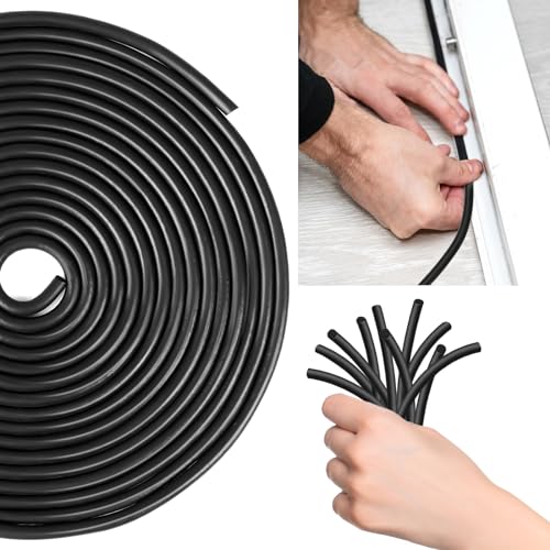 Image of U0U Backer Rod 1 /8 Inch,Black Foam Caulk Saver for Gaps and Weather Stripping Door Seal,10 Ft Concrete Expansion Joint Filler (1 /8 inch * 10 feet)