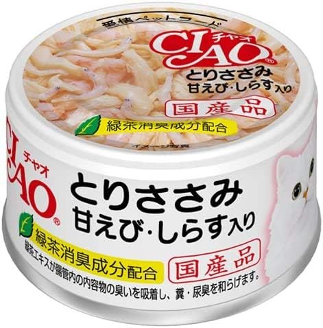 チャオ Ciao キャットフード ホワイティ とりささみ 甘えび しらす入り 85g Macellerianigro It