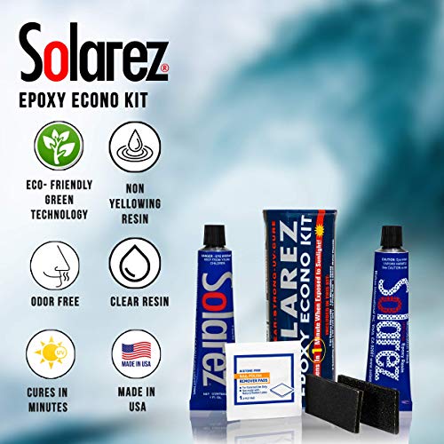 image for SOLAREZ EPOXY Econo Gift KIT ~ UV Cure Surfboard Repair Epoxy, SUP, Wa