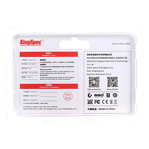 KingSpec 256 GB M.2 SSD 22 * 42mm MLC SATAIII NGFF Storage a stato solido Storage NAND Flash [2242-256GB]