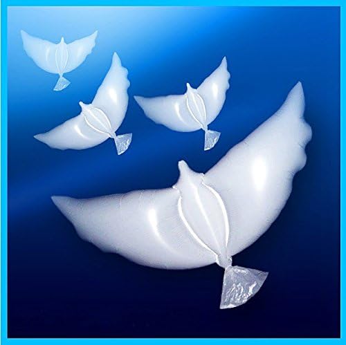 Dove Balloons Pack of 10 are 100% Biodegradable Perfect for Ceremonies, Weddings, Birthdays and More. Eco-Friendly & Huge White Balloons