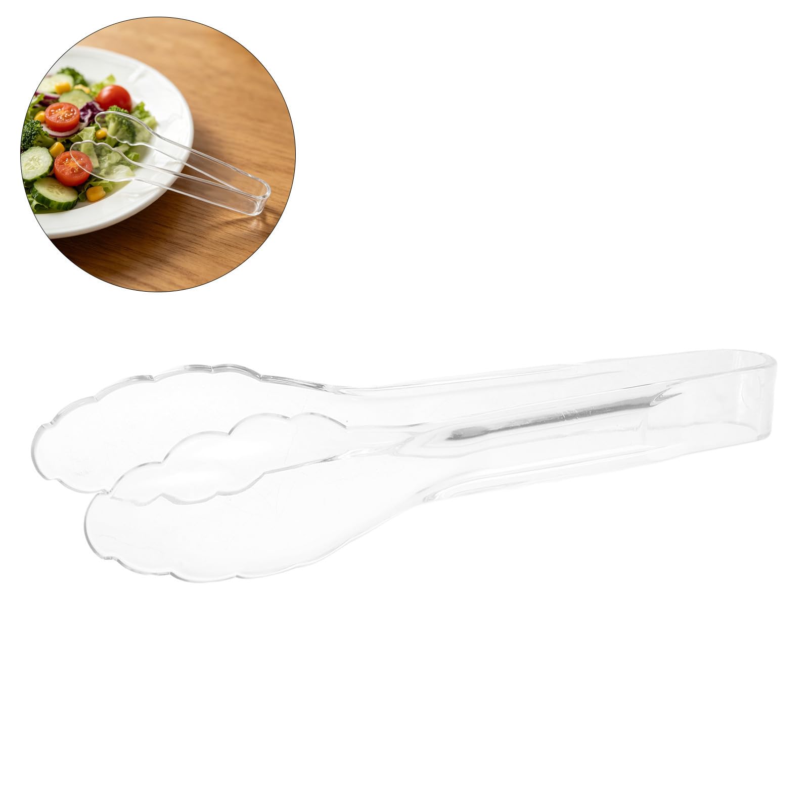 jojofuny Pinzas Transparentes de Plástico para Alimentos, 9 Pulgadas, Paquete de 10 Piezas, Ligeras y Portátiles, Ideales para Bbq y Catering