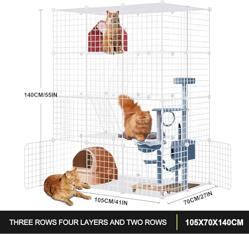 Gaiola para gatos grande DIY cercadinho para animais de estimação pequena casa de animais de estimaç