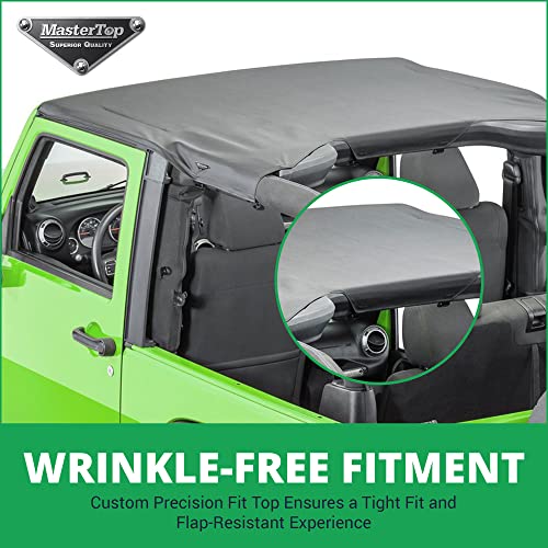 image for MasterTop Bimini Top Sunshade - Fits 2-Door Jeep Wrangler 2007-2018 - 