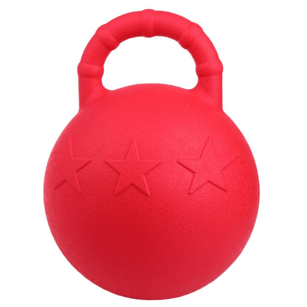Bola de Goma Sólida Juguete de Caballo Pequeño Resistente con Asa Aroma Frutas Adecuado para Mascotas Juegos y en Animales de Granja