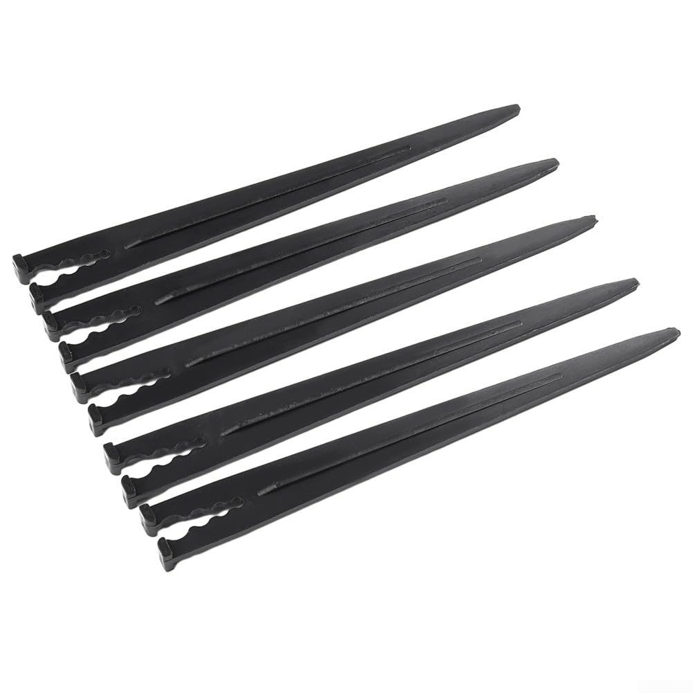 ZWEquipint Garden Irrigation Support Tube Holder Ground Stakes,For 3 5Mm Drip System Watering Equipment,Black Plastic Guide Clip(30pcs)