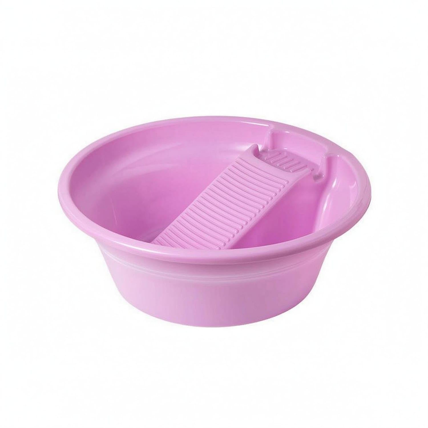 Angled Insert Washboard Basin 2-in-1 Scrubbing Wash Basin Ribbed Cleaning Item Extra-Thick, Purple, 58-58cm-image-8