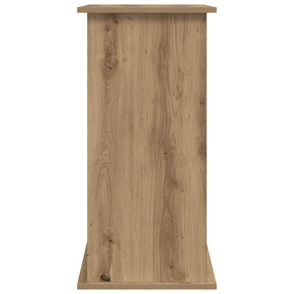 Mangloder - Soporte para acuario, mueble de madera de roble artesano, 81 x 36 x 73 cm, con 4 compartimentos, puerta, espacio de almacenamiento para alimento de peces, accesorios y vivienda